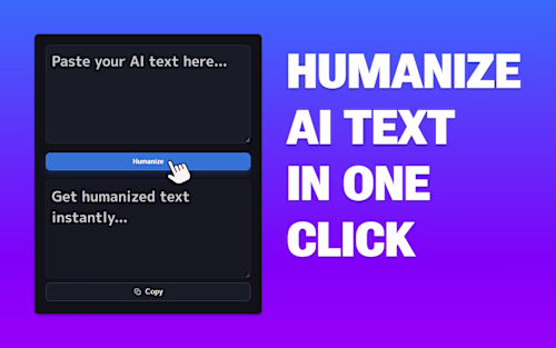 Humanize AI Text (Chrome Extension)
What