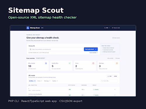 Sitemap Scout: Open-Source XML Sitemap