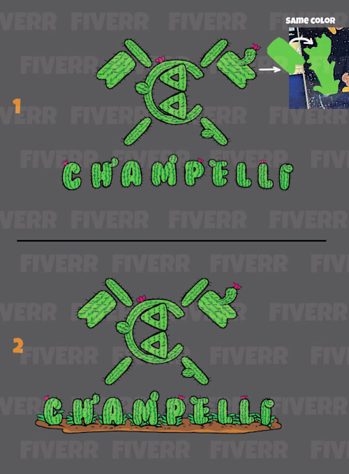 The customized logo design was
