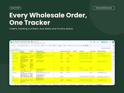 Bringing Wholesale Orders into One Clear Tracking System
