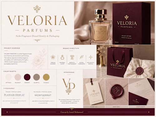 Veloria Parfums Luxury Brand Identity