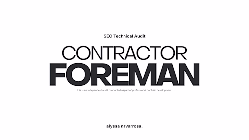 Problem: Contractor Foreman was gaining