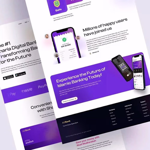 Digital Banking Landing Page