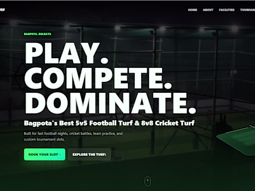 Project title:
Turf Booking & Management