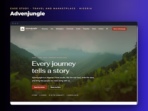 Advenjungle: from a free Wix site to a marketplace