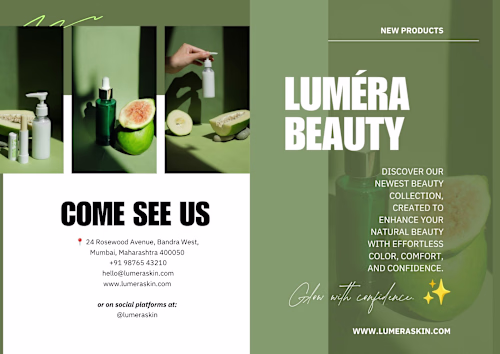 A luxury skincare brochure designed