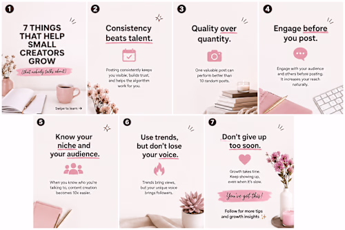 Engaging Instagram Carousel Design for Creator Growth
