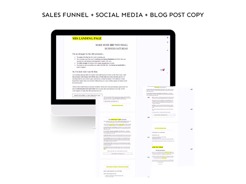 Sales Page + Social Media +  Blog Copy for Photography Brand