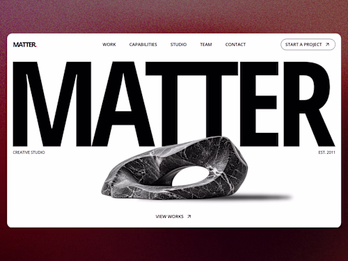 MATTER is a monochrome template