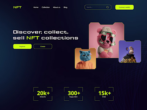 NFT marketplace | Landing page design 