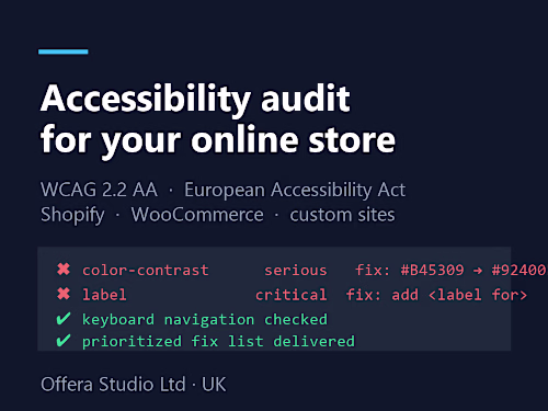 WCAG 2.2 accessibility audits for