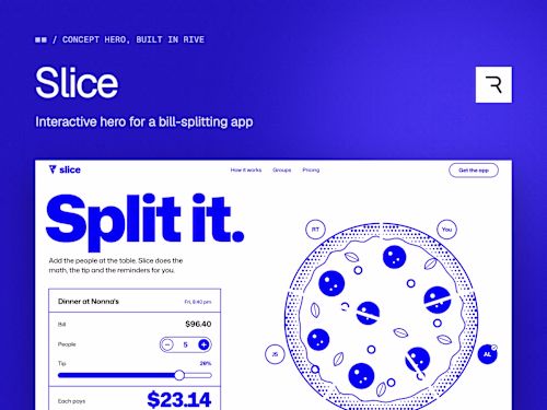 Rive Animation for Bill-Splitting App - Slice