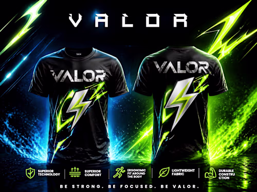 Which vibe fits VALOR best for a high-performance sportswear...