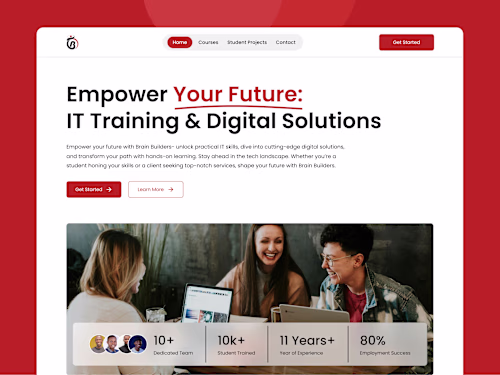 Brain Builders I.T Firm Website Redesign