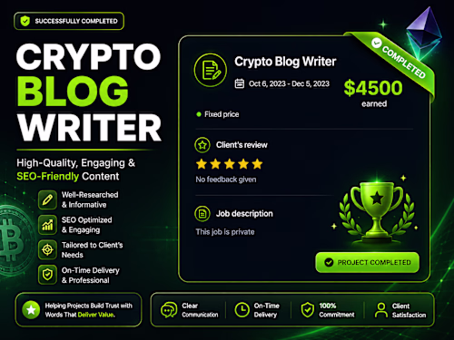 Cryptocurrency Blog Writer