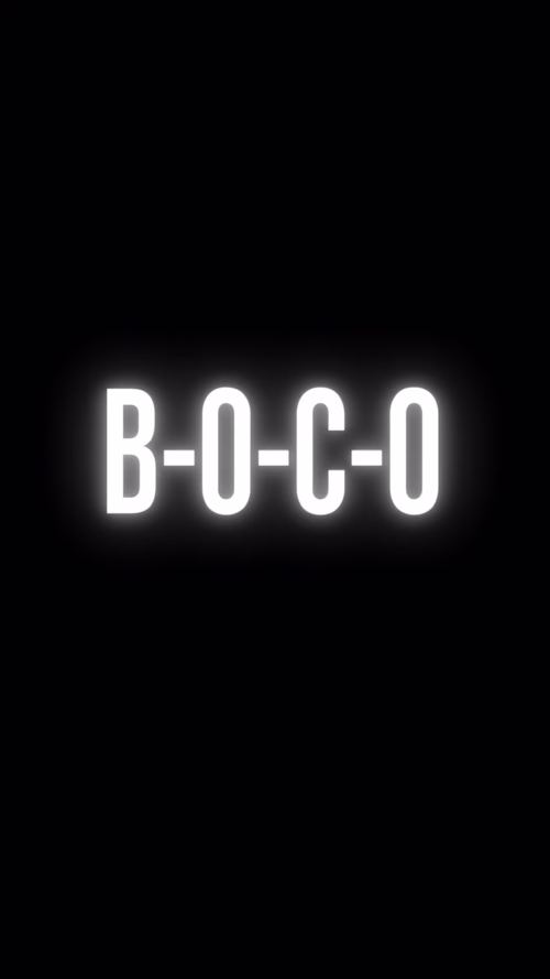 Glowing Logo Design For B-O-C-O