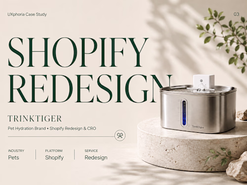 Trinktiger | Shopify CRO Redesign | Ecommerce Pet Brand Website