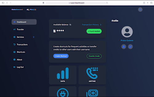 Virtual top up site