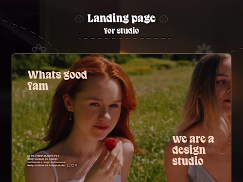Framer Landing Page for a Cinematic Studio- Design & Development