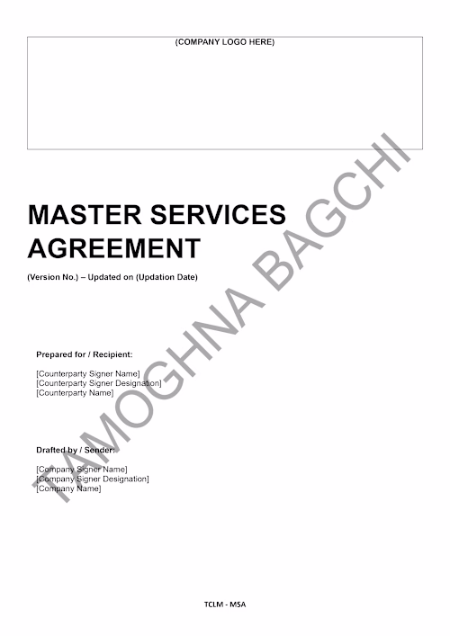 Master Services Agreement Template Creation for a Corporate ...