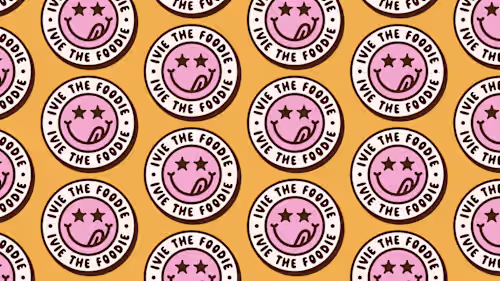 Visual brand identity design for a food influencer