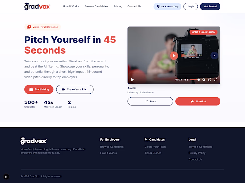 GradVox is a live SaaS