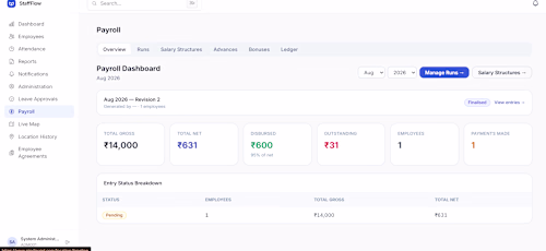 Built a custom HRMS with