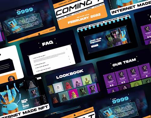 NFT Minting site design for a Fashion NFT collection