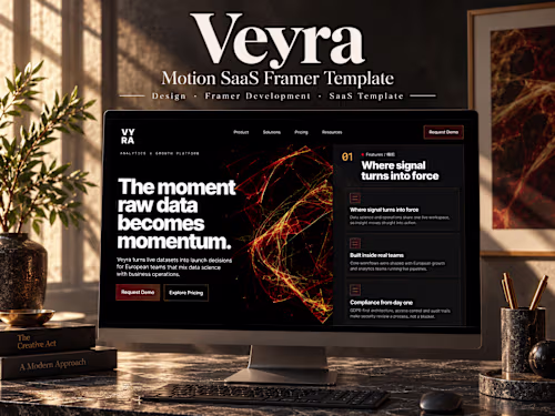 Veyra - Motion SaaS Framer Template