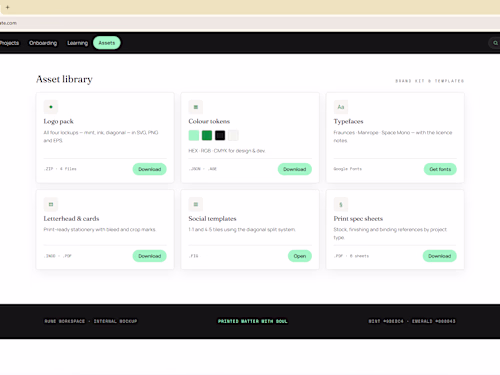 Rune — Corporate Intranet & Brand Architecture Showcase