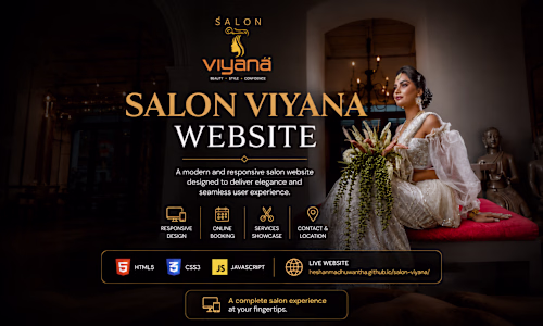 Website for a local salon,