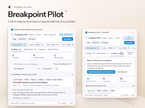 Breakpoint Pilot — Responsive QA Inspector Plugin for Framer
