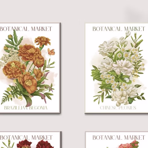 My Latest Project: Botanical Wall Art Poster Mockups 🌿✨