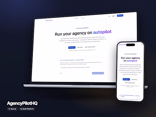 AgencyPilotHQ | AI SaaS Platform Built with Next.js & Supabase