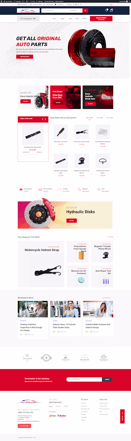 My Driver Store – Auto Parts E-commerce Website