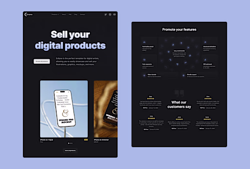 eCommerce Framer template