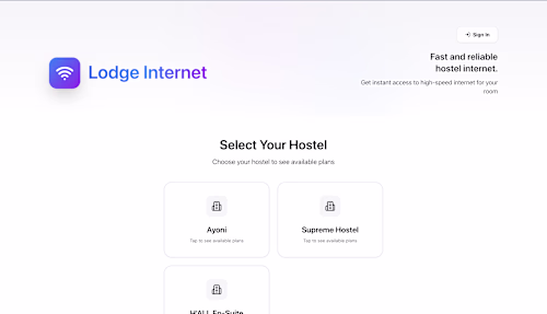 Lodge Internet is a full-stack