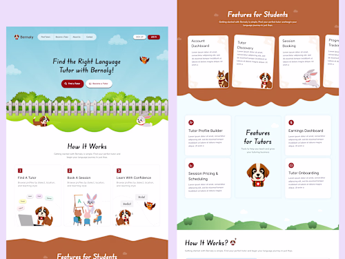 Kids Learning Platform Landing Page