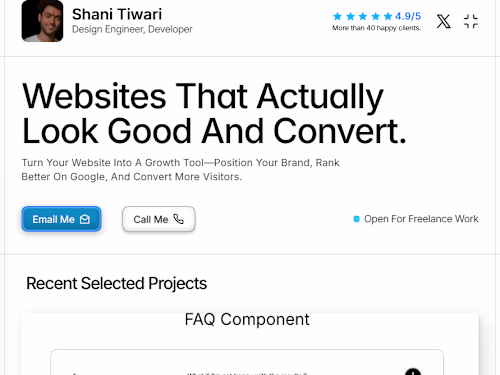 Roast this portfolio https://shani-tiwari.framer.website/