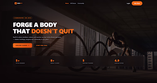 NexFit is a full-stack fitness
