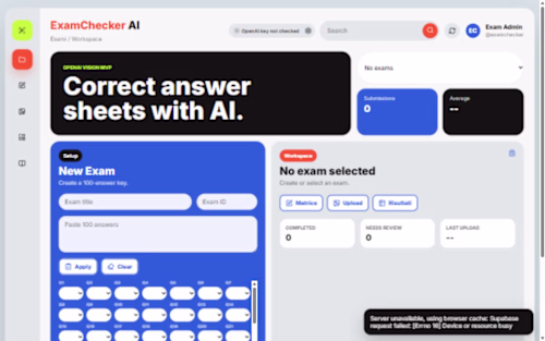 OpenAI Exam Checker — Vision-Based Review
