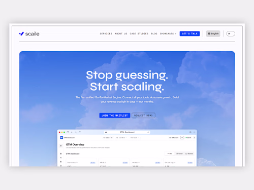 SCAILE – AI Growth & Sales Platform (Framer)