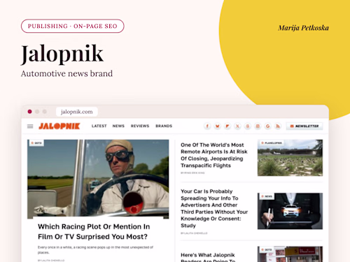 Jalopnik: Article Management and On-Page SEO