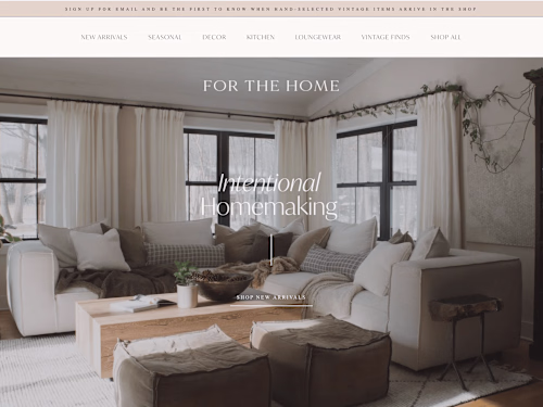 Website Copy: For The Home Shop