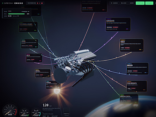 The GreenAI Engine — twelve businesses as a running V12