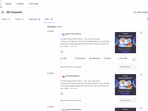 Space-Time Systems – Branding & Social Media Launch