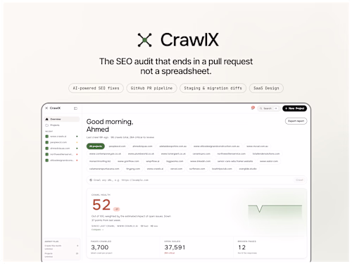 CrawlX
CrawlX crawls a website, surfaces