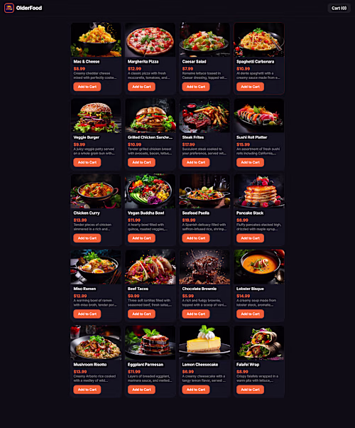 A full-stack food ordering application