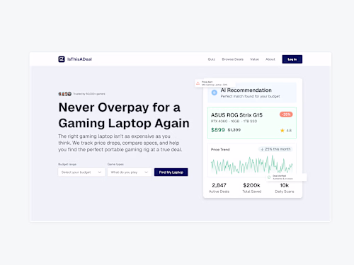 IsThisADeal.ai Homepage Redesign