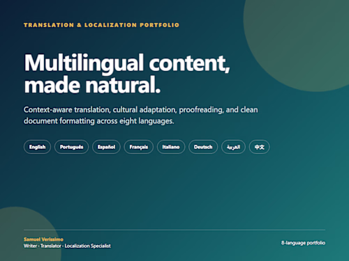 Multilingual Translation & Localization —